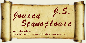 Jovica Stanojlović vizit kartica